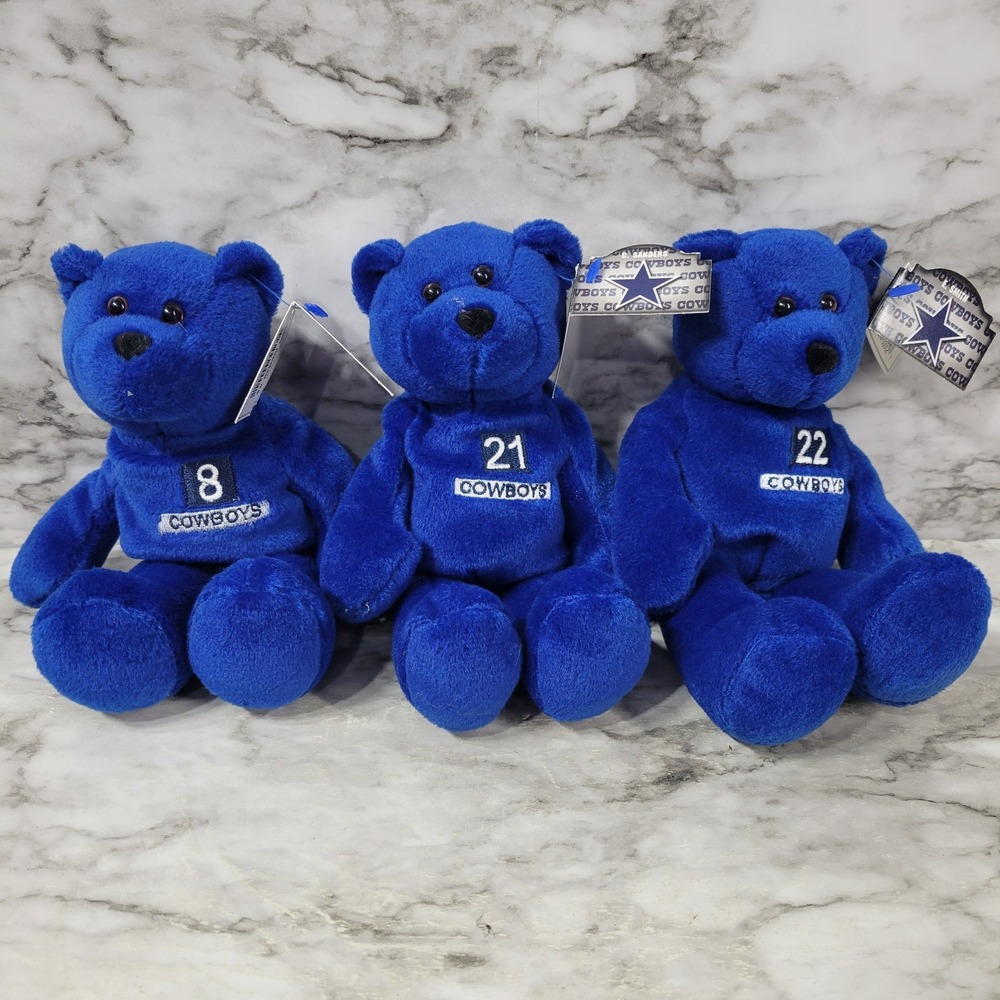 VTG Dallas Cowboys 1998 Blue Bears Aikman Sanders Smith Limited Treasures Bears